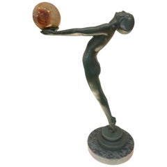 Lueur Classic Art Deco Nude Statue by Max Le Verrier