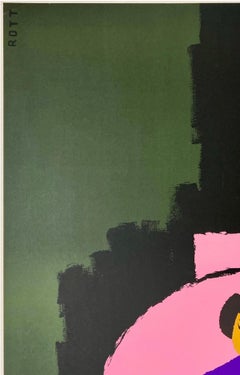 LUFTHANSA GERMAN AIRLINES - TOKIO Original Vintage Airline Travel Tokyo Poster