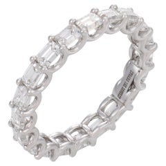 Fascia dell'eternità in oro bianco 18k con diamante da 1,90 carati di Lugano