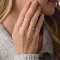 Fascia eternità in oro giallo 18k con diamante di Lugano da 2,23 carati