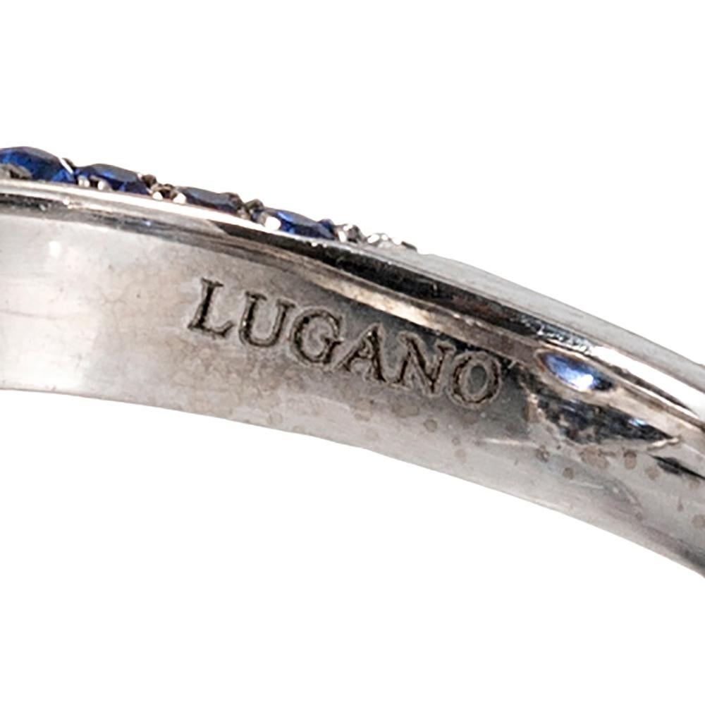 Ring mit 8,58 Karat Saphir und Diamant von Lugano im Angebot 1