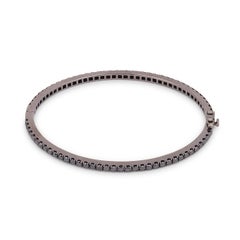 Lugano black diamond 18k blackened gold bangle bracelet