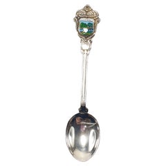Lugano City Collection Silver Teaspoon with Figurine