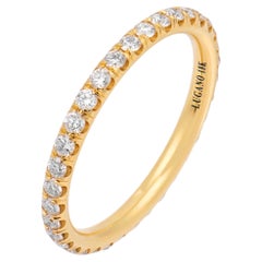 Lugano diamond 18k yellow gold eternity band