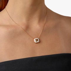 Collana in ceramica in oro rosa di Lugano GIA da 2,58 carati con diamante fancy color 18k
