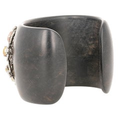 Lugano - Manchette en bois avec diamants multicolores de 10,25 carats