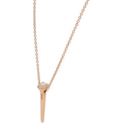 LUGANO Kite Nail Diamond Pendant Necklace 18K Rose Gold 0.28Ctw 1071973