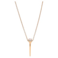 LUGANO Kite Nail Diamond Pendant Necklace 18K Rose Gold 0.28Ctw 1071973