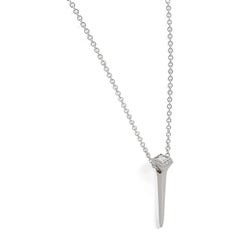 LUGANO Kite Nail Diamond Pendant Necklace 18K White Gold 0.31Ctw 1295286