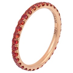 Lugano Mandarin Garnet 18k rose gold eternity band