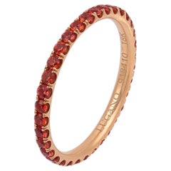 Lugano Mandarin Garnet 18k rose gold eternity band