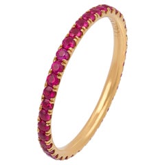 Lugano ruby 18k yellow gold eternity band