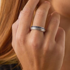 Lugano sapphire 18k white gold eternity band