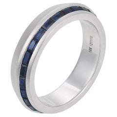 Lugano sapphire 18k white gold eternity band