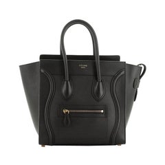 Used Luggage Bag Smooth Leather Micro