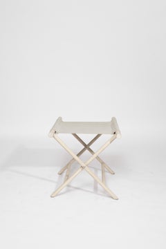 Maletero de madera de fresno y tela