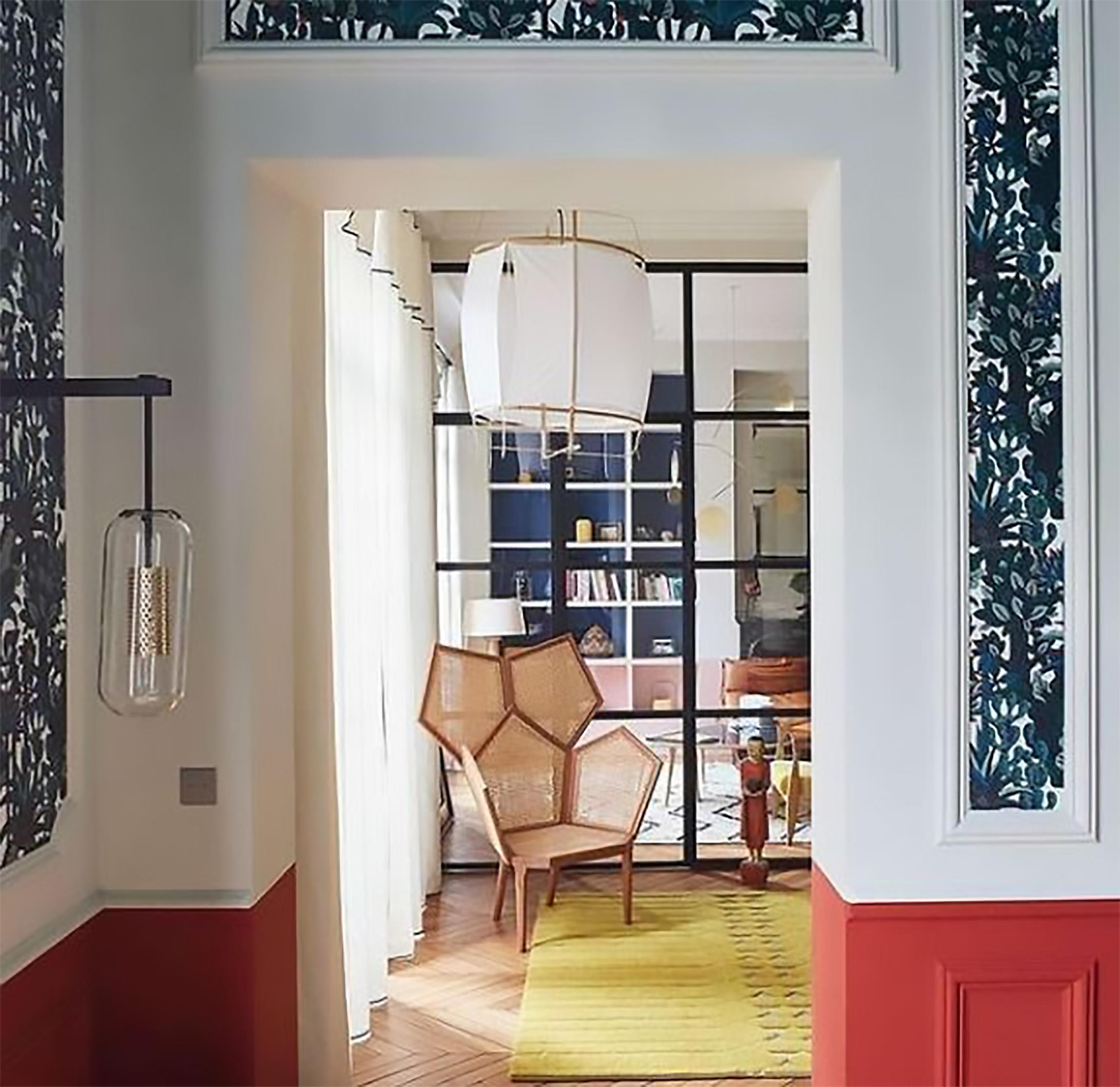 XXIe siècle et contemporain Fauteuil Lui 5/A en acajou composé de Pentagones en vente