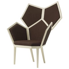 LUI 5/A Armchair with Fabric and Wooden Frame