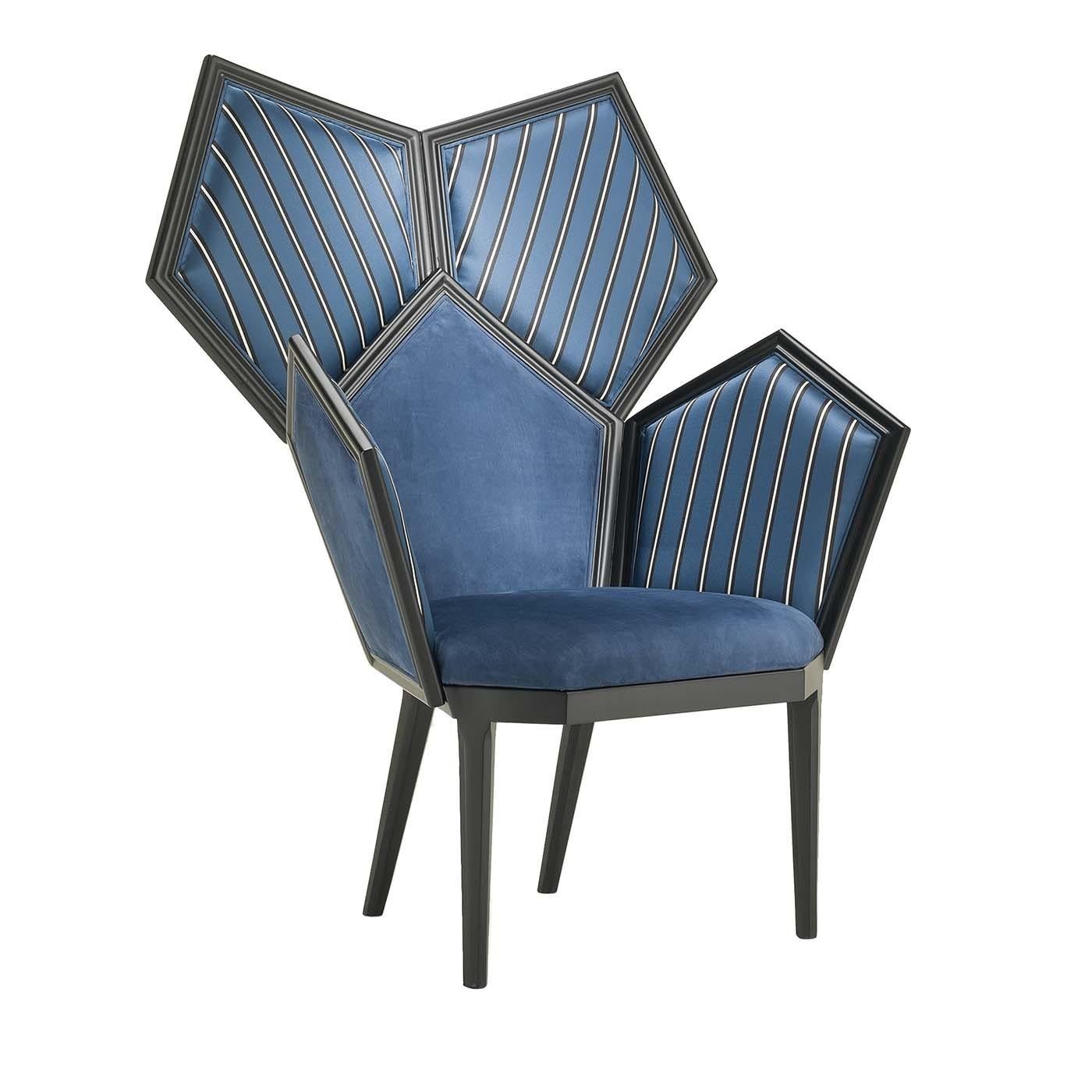 Lui 5/A Blue Armchair by Philippe Bestenheider In New Condition For Sale In Milan, IT