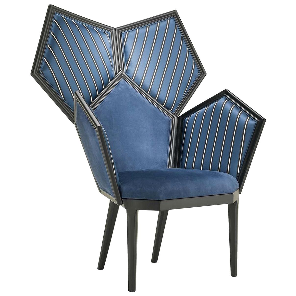 Fauteuil Lui 5/A bleu de Philippe Bestenheider