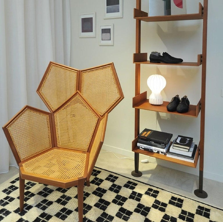 Lui 5/A Double Cane Armchair in Mahogany composed of Pentagons For Sale at  1stDibs | lui5