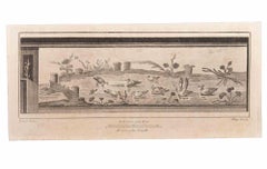 Paesaggio con animali - Acquaforte di Luigi Aloja - XVIII secolo