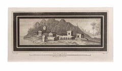 Antique Landscapes with Monuments - Etching by Luigi Aloja - 18th Century