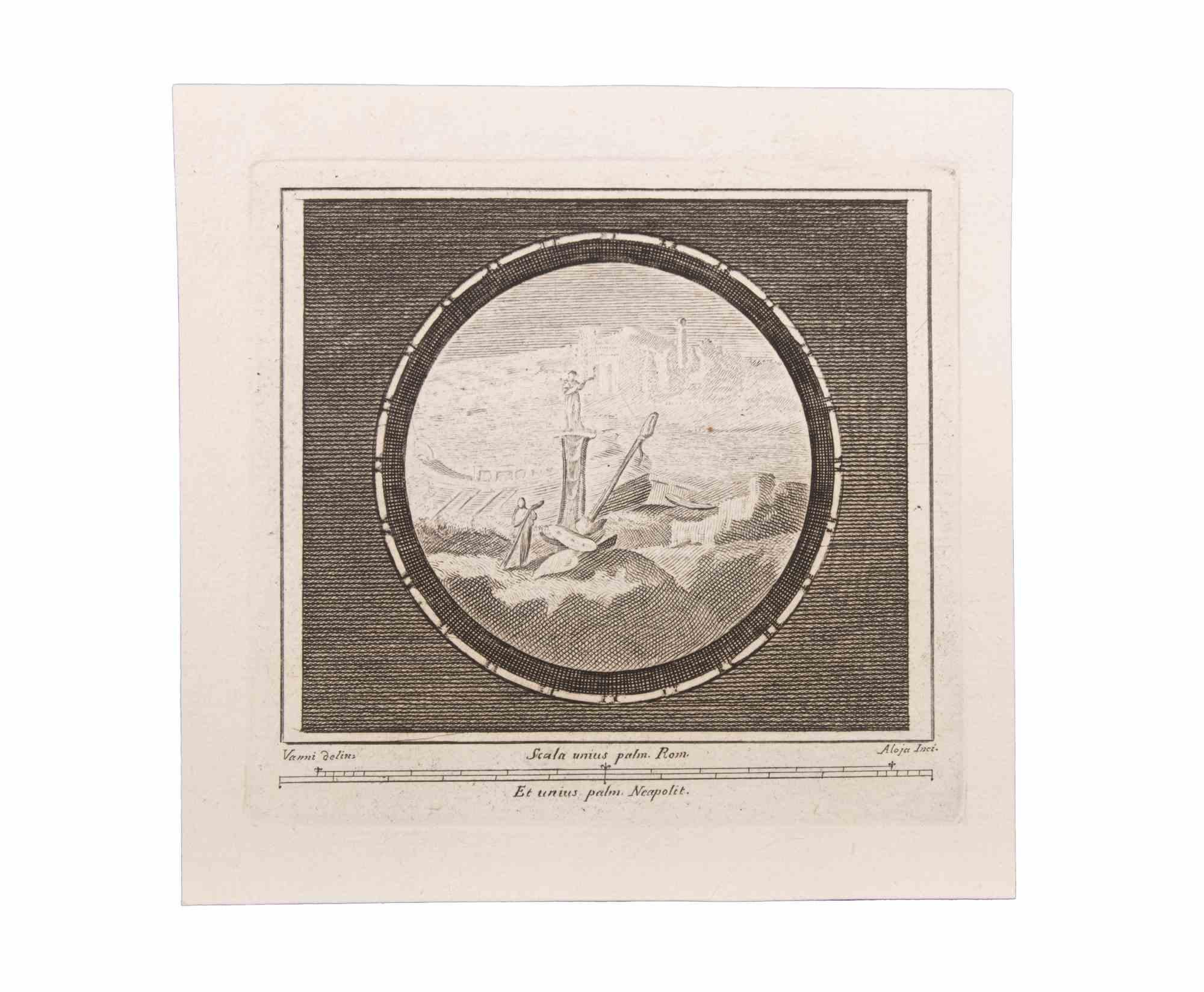 Petit Paysage avec Figures est une gravure réalisée par  Luigi Aloja (1783-1837).

La gravure appartient à la suite d'estampes "Antiquités d'Herculanum exposées" (titre original : "Le Antichità di Ercolano Esposte"), un volume de huit gravures des
