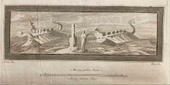 Römische Meereslandschaft – Radierung von Luigi Aloja – 18. Jahrhundert