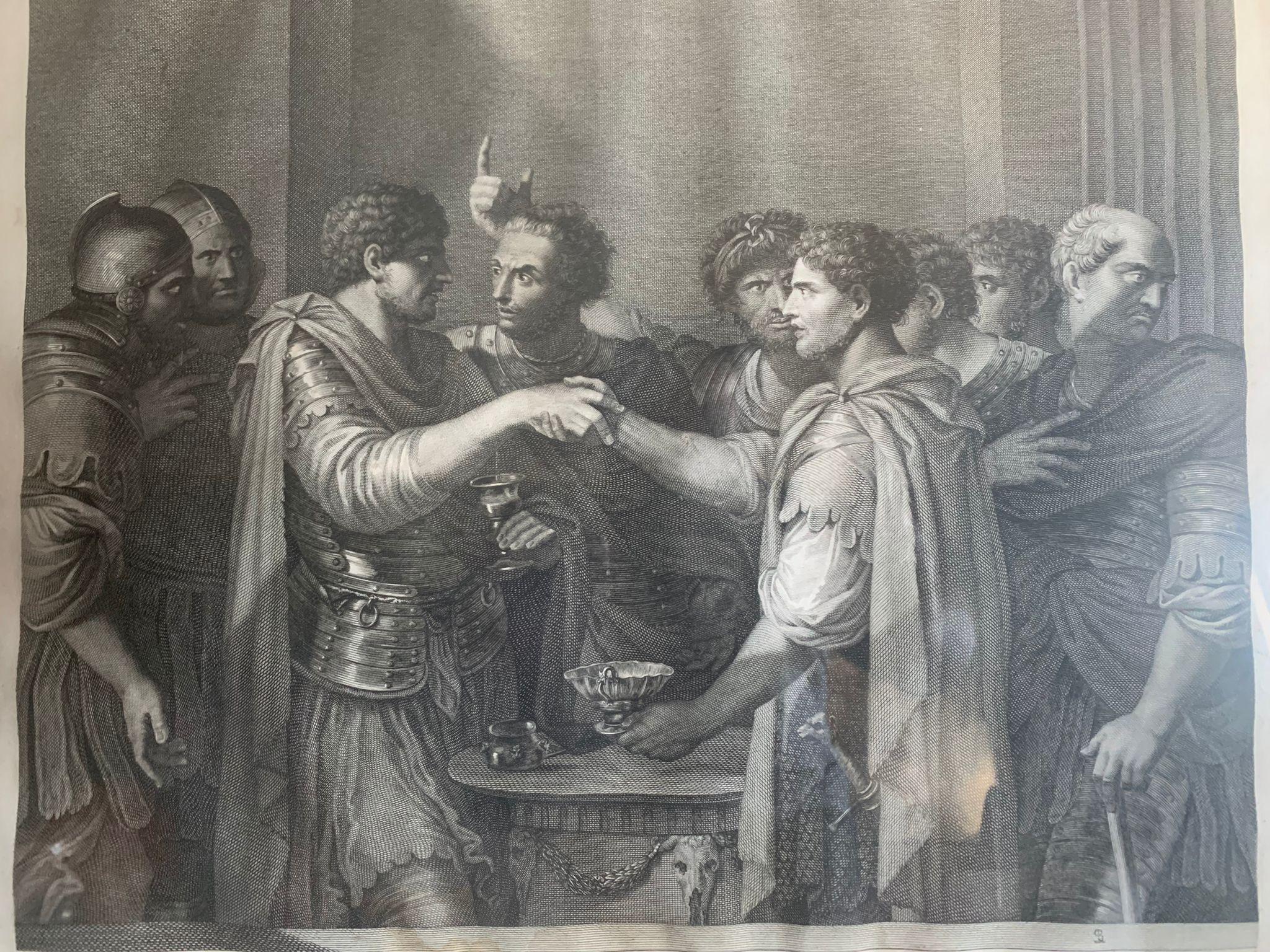 Gravé Luigi Bartolini Baldelli « Scène romaine » 19ème siècle en vente