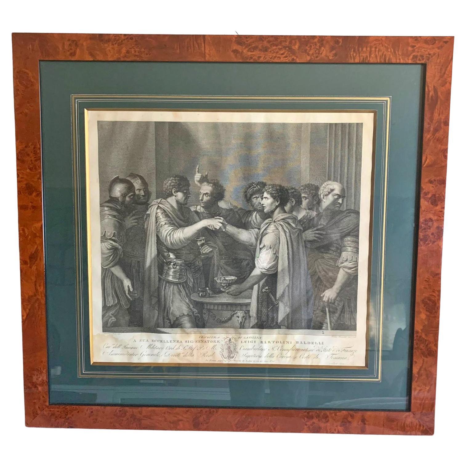 Luigi Bartolini Baldelli "Roman Scene" 19th Century For Sale