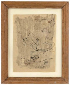 Sketches - China Ink Drawing by Luigi Bartolini - 1930