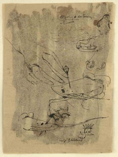 Vintage Sketches - China Ink Drawing by Luigi Bartolini - 1930
