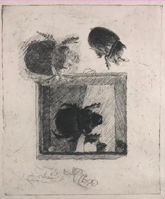 Beetles - Etching by Luigi Bartolini - 1936