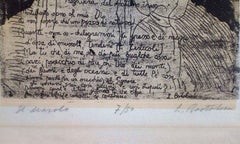 Il Diavolo (Der Dämon) – Radierung von Luigi Bartolini – 1950er Jahre