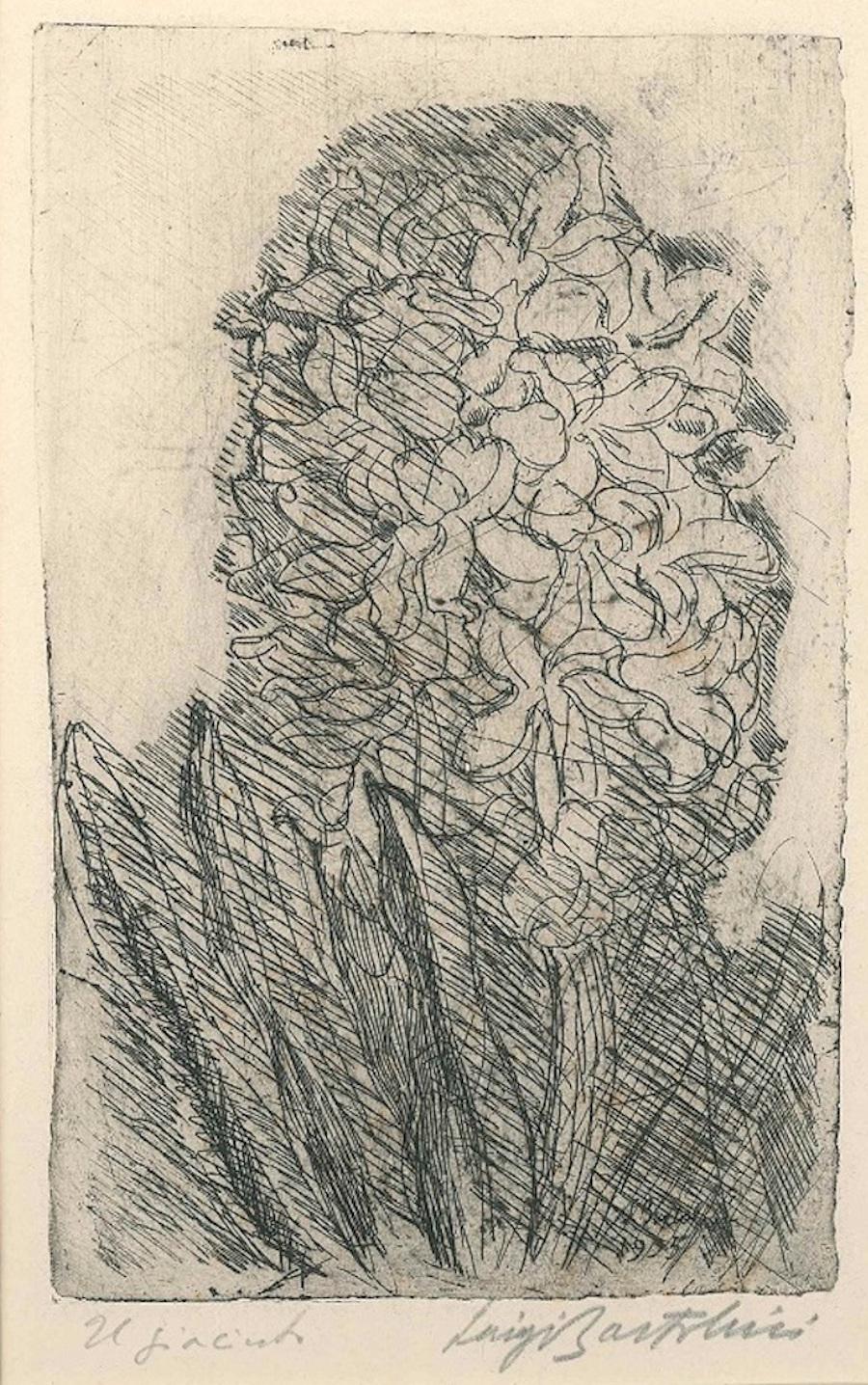 Image dimensions: 16.7 x 10.7 cm.

This is an original etching realized by Luigi Bartolini in 1934. Hand signed in pencil on the lower right and titled on the lower left.

Very good conditions except some light stains on the margins.

This artwork