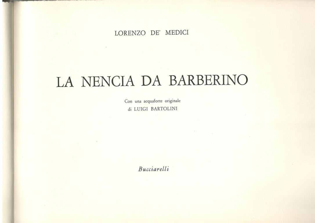 La Nencia da Barberin - Etching by Luigi Bartolini - 1940s For Sale 3