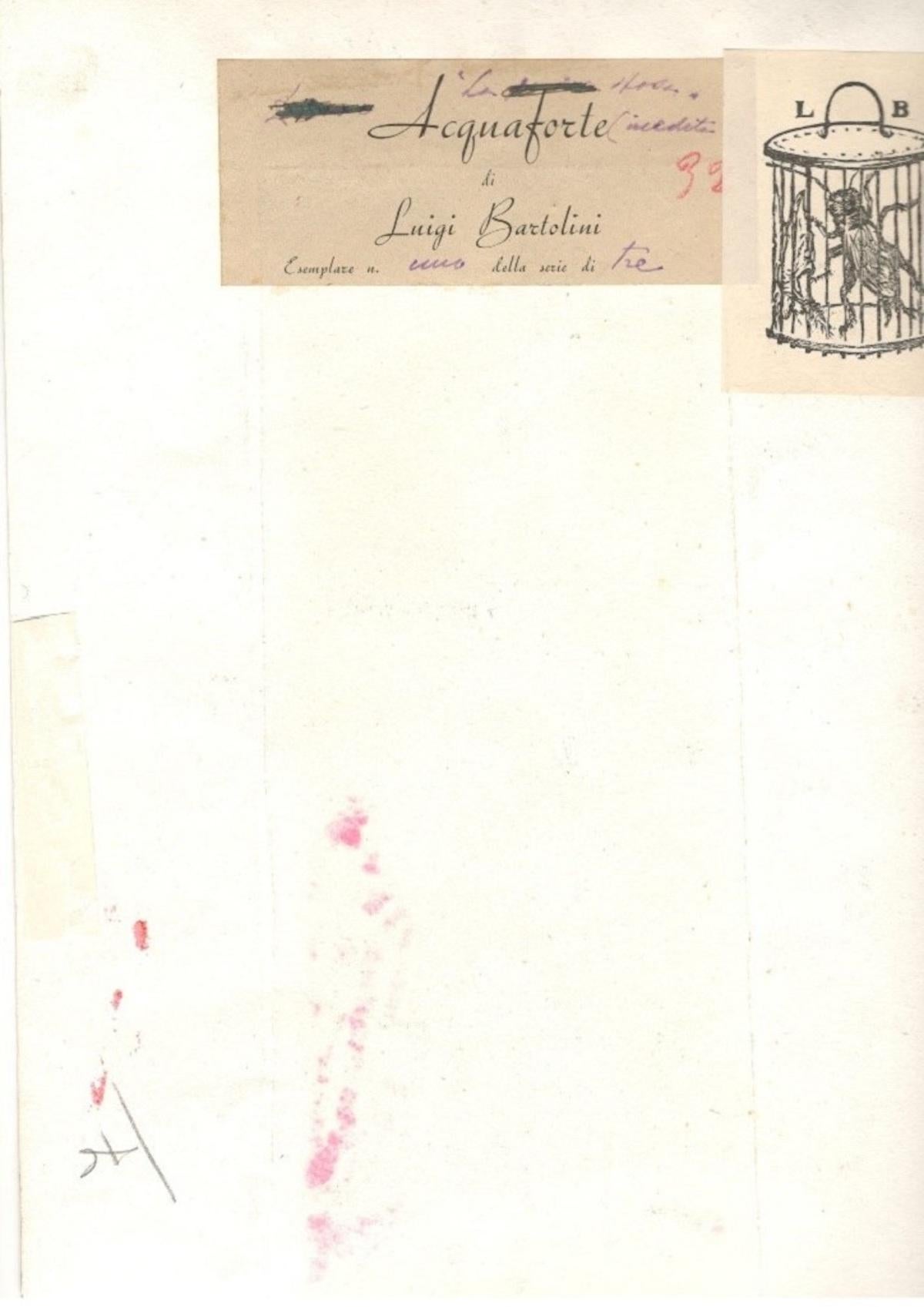 La Sposa - Aguafuerte de Luigi Bartolini - 1953 en venta 2