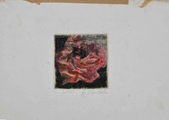The Rose - Original Etching by Luigi Bartolini - 1950s