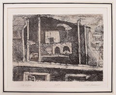 Vita di Pace - Original Etching by Luigi Bartolini - 1957