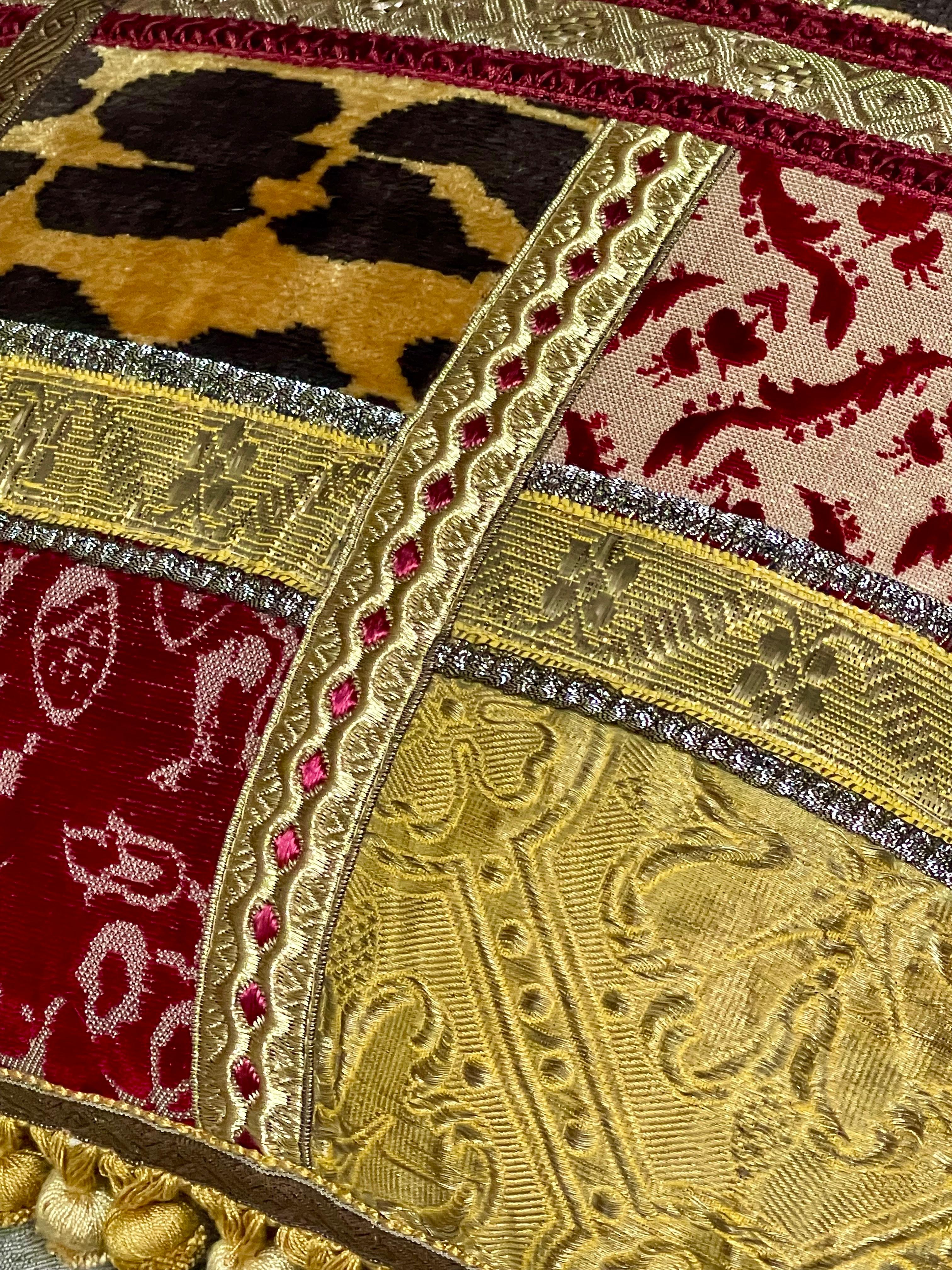 Luigi Bevilacqua Soprarizzo Silk Velvet Pillow For Sale 1