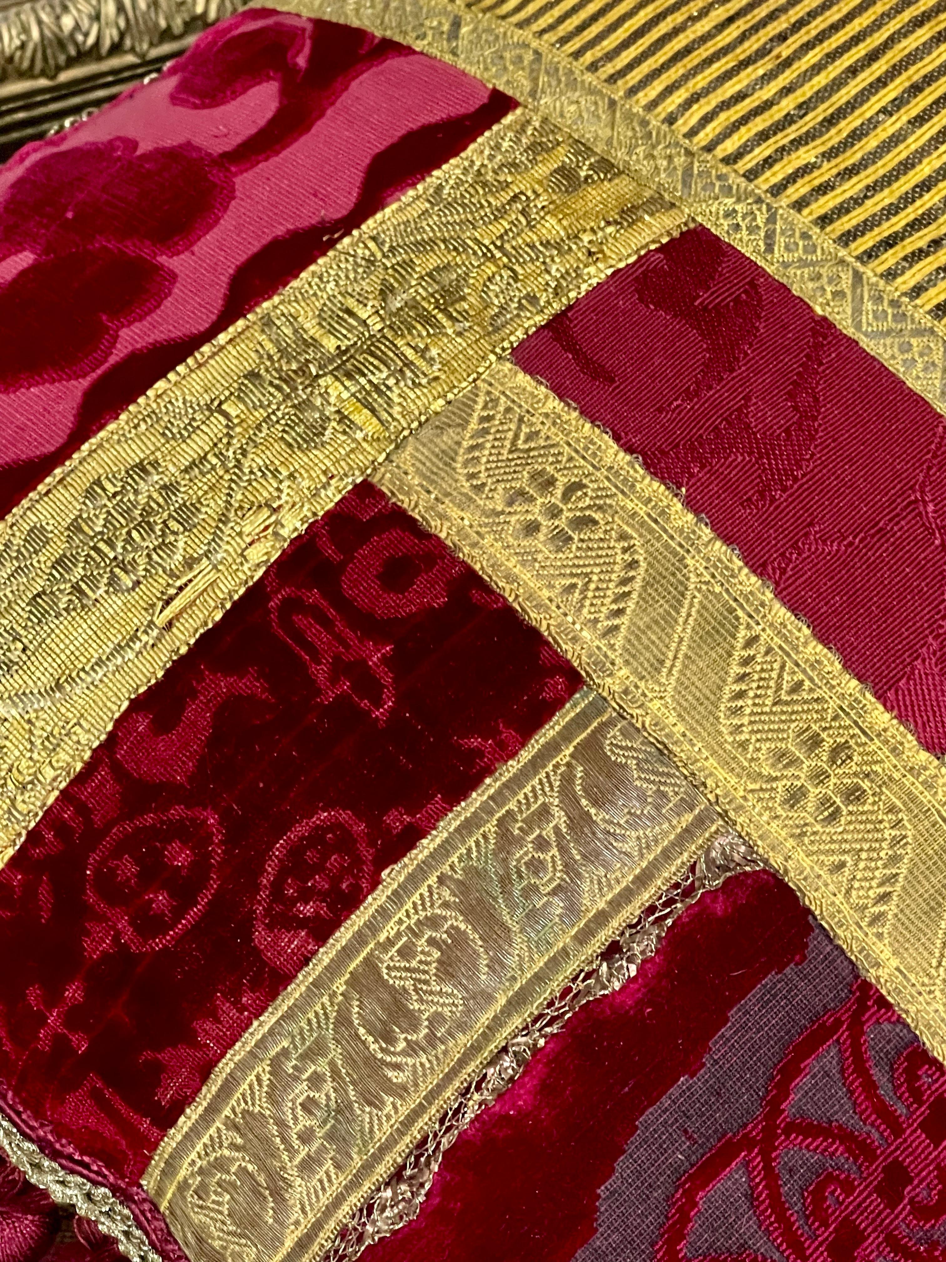 Luigi Bevilacqua Soprarizzo Silk Velvet Pillow For Sale 2