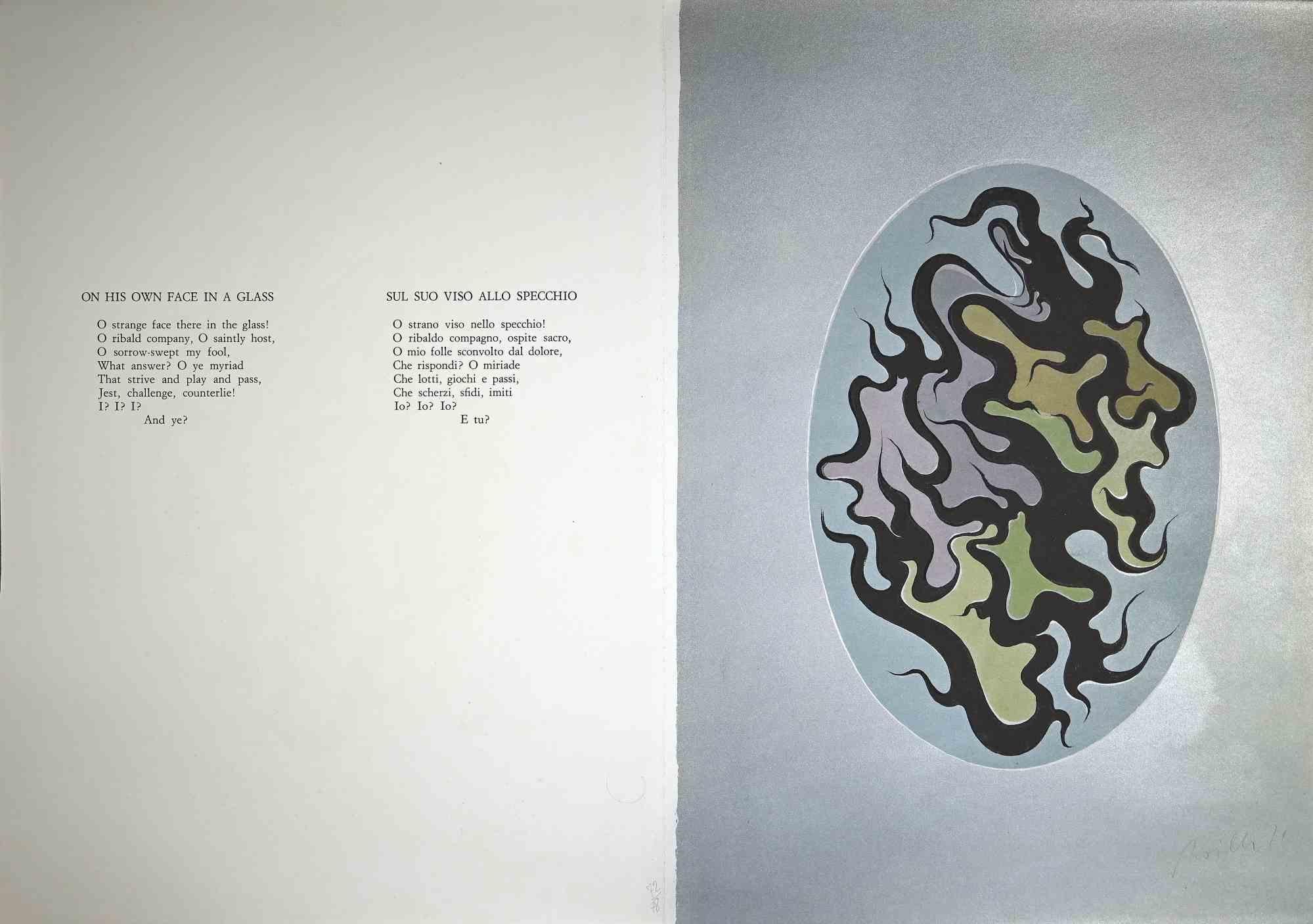 Composition - Impression sérigraphiée de Luigi Boille - 1971 en vente 1