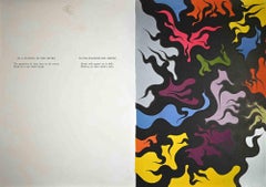 Composition - Screen Print by Luigi Boille - 1971