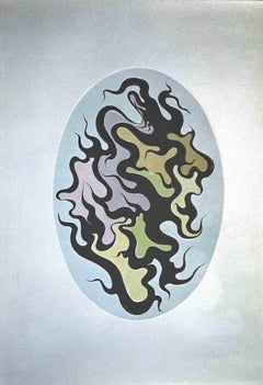Composition - Screen Print by Luigi Boille - 1971