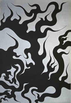 Composition - Original Screen print by Luigi Boille - 1971