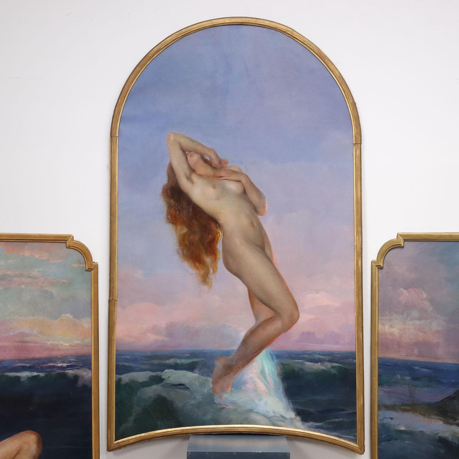 La naissance de Vénus 1935 - Moderne Painting par Luigi Brignoli