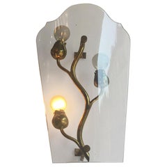 Luigi Brusotti Appliques Vetro Ottone, 1940, Italia