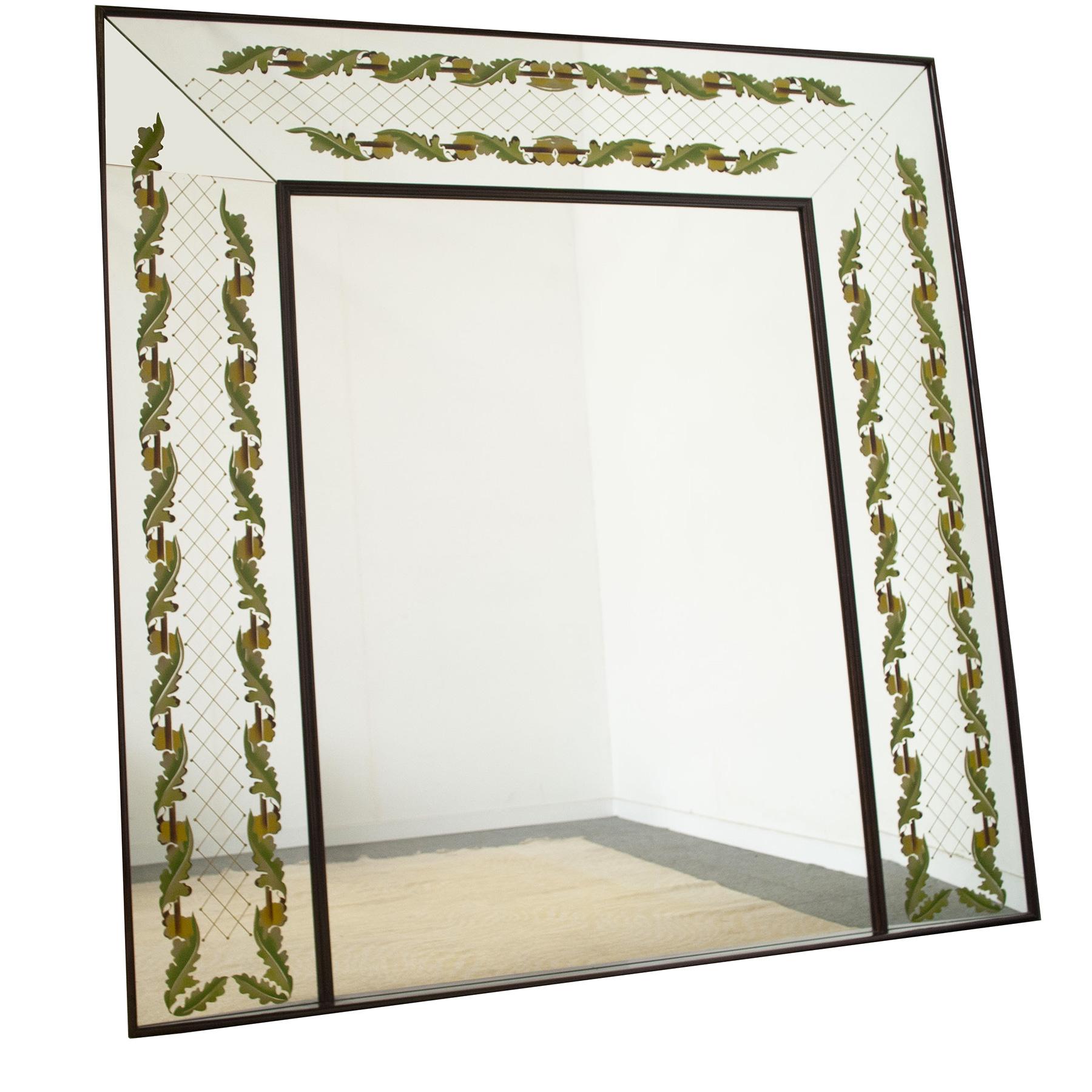 Italian Luigi Brusotti italian art deco mirror late 40's.