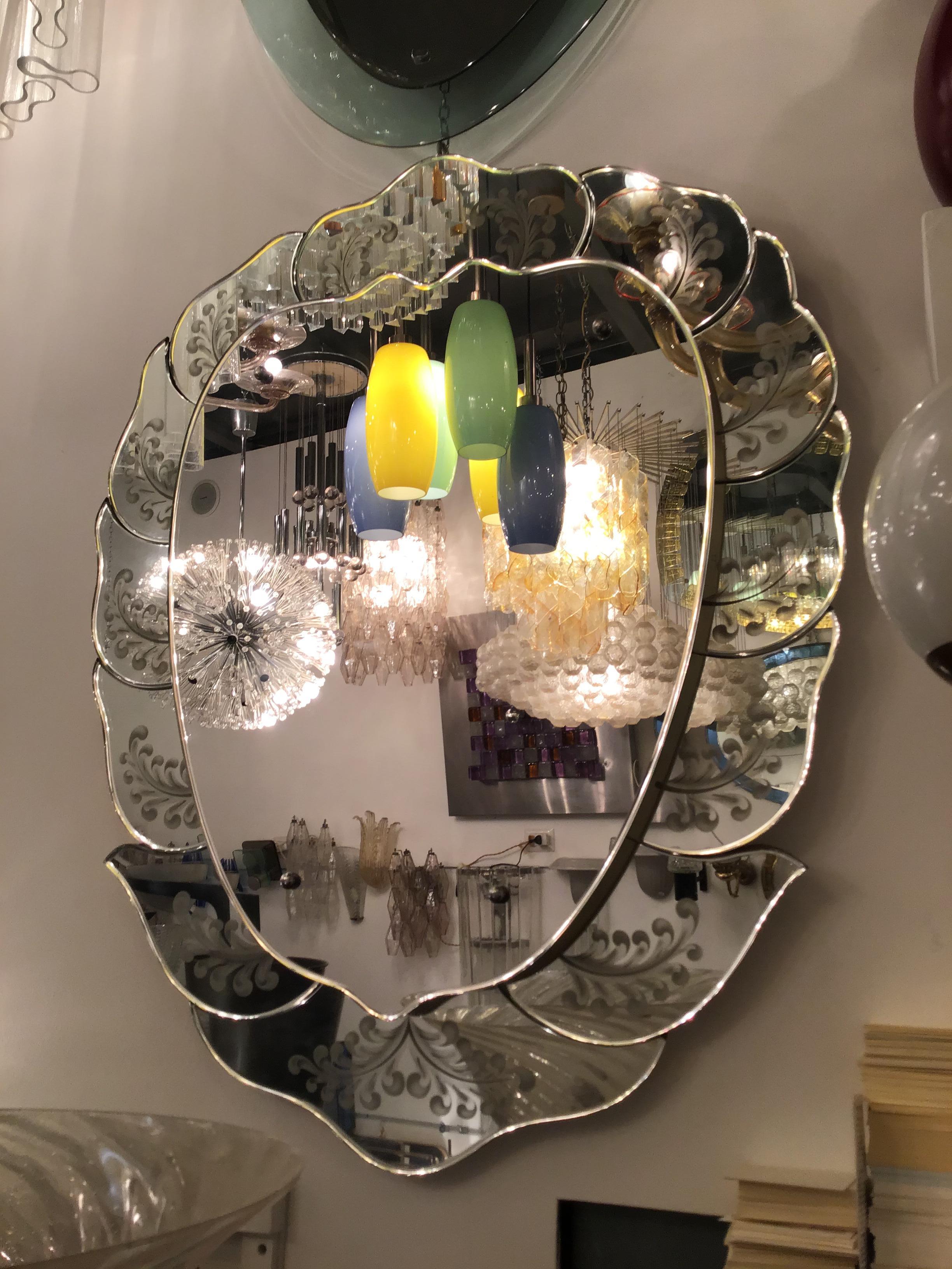 Luigi Brusotti Mirror Glass Wood Metal Crome, 1940, Italy For Sale 4